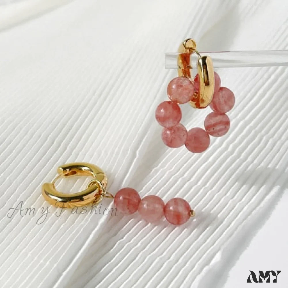 Amy Fashion - Natural Freshwater New Trend Double Circle Dangle Earrings - Image 6