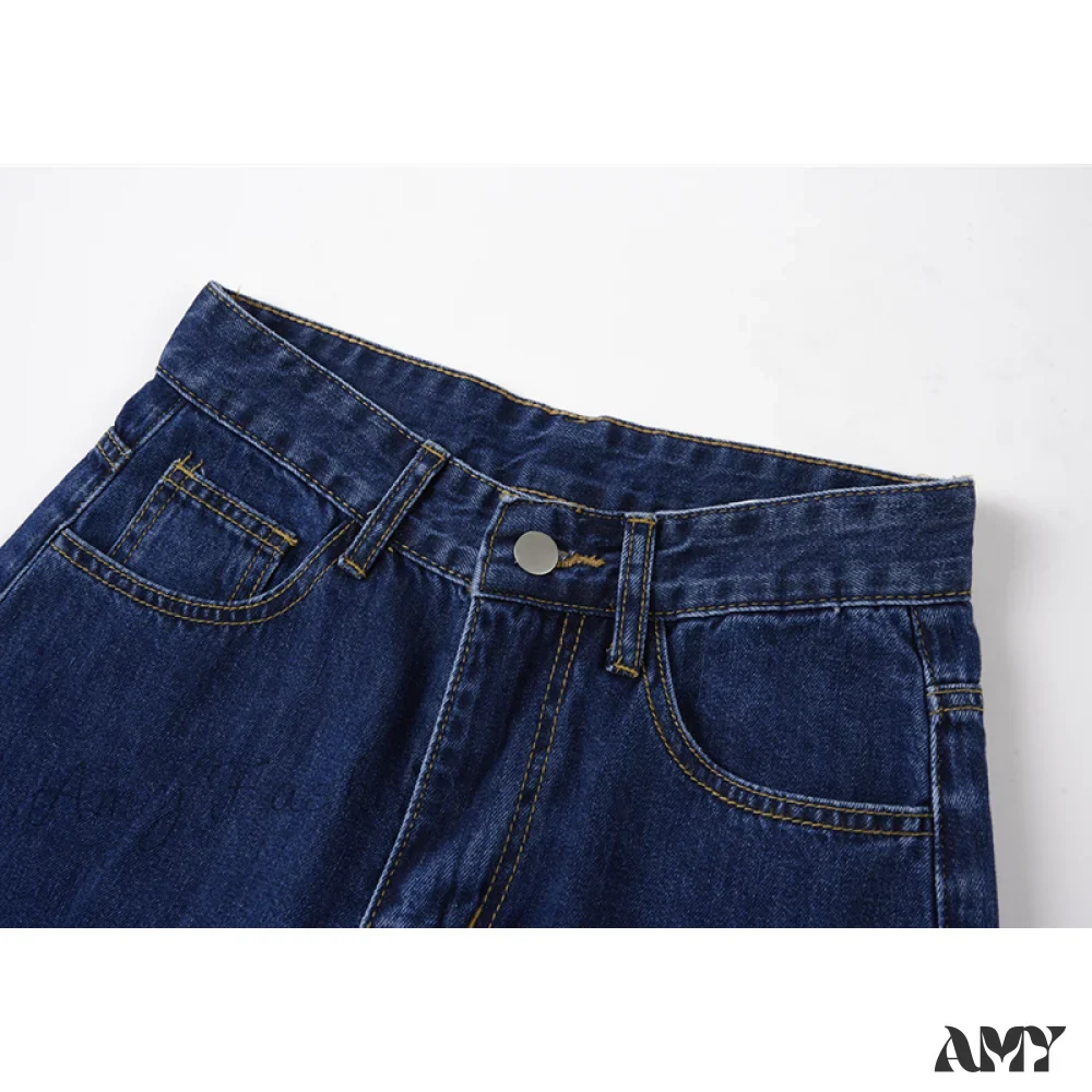 Amy Fashion - Cute Red Heart Print Pencil Jeans - Image 3
