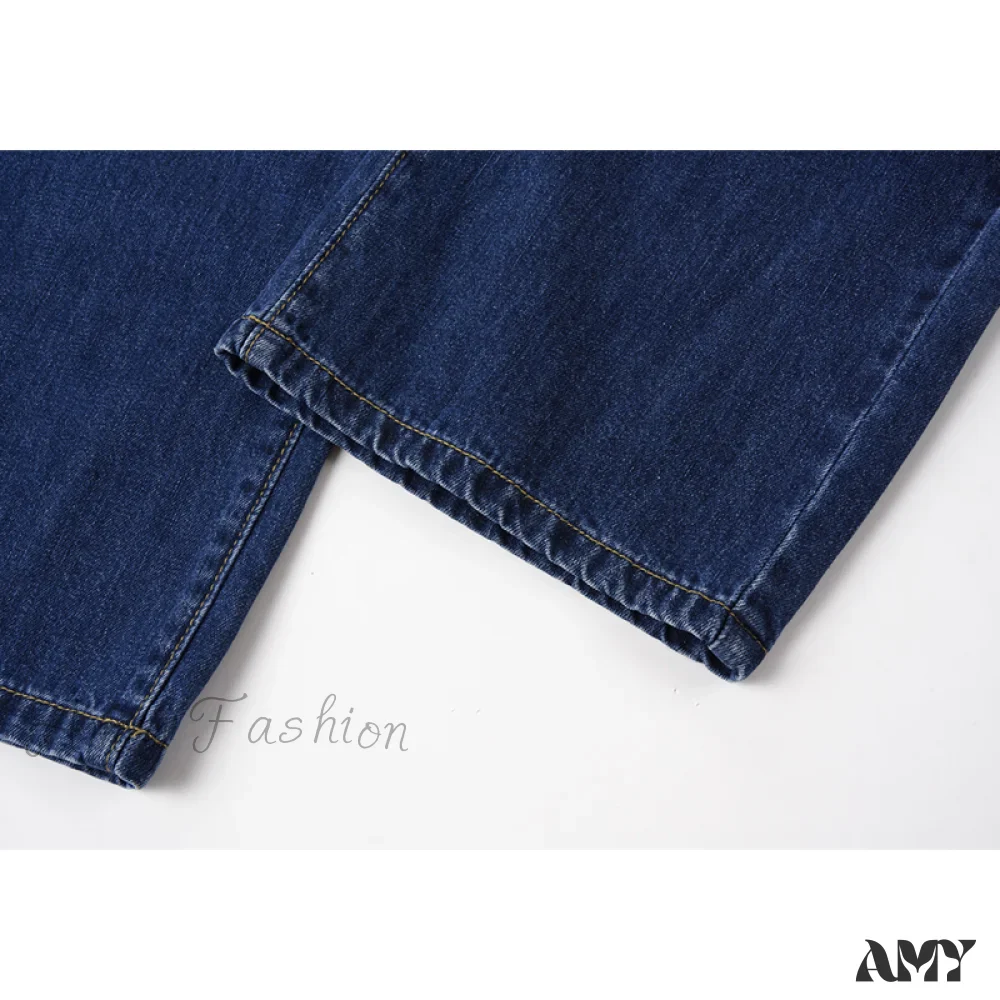 Amy Fashion - Cute Red Heart Print Pencil Jeans - Image 6