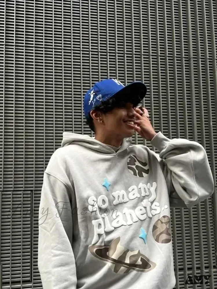 Broken Planet Zipper Y2K Harajuku Hip Hop Cartoon Puff Hoodie - Image 10