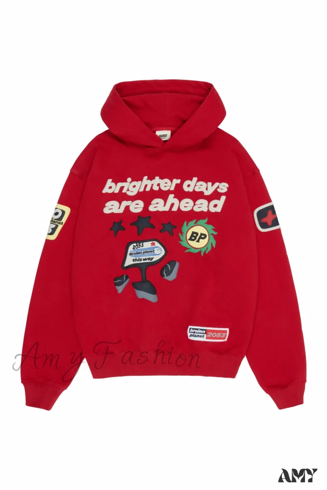 Broken Planet Zipper Y2K Harajuku Hip Hop Cartoon Puff Hoodie - Image 7