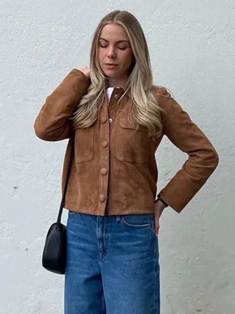 Brown Single Breasted Slim Coat - Image 3