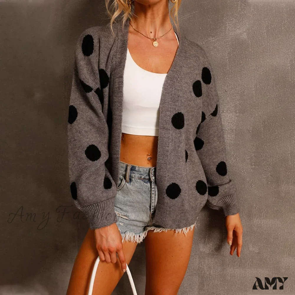 Amy Fashion - Women's Knitted Sweater Coat Long Sleeve Cardigan - Image 5