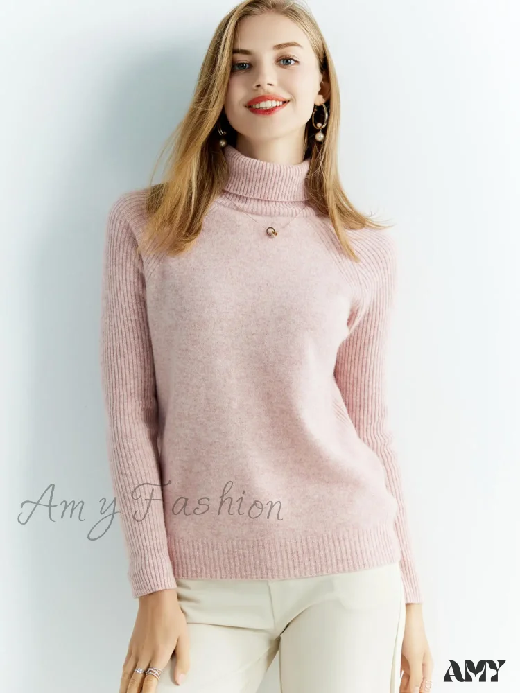 Cashmere Women's Knitted 100% Merino Wool Long Sleeve Vintage Autumn Winter Clothes Cozy Sweater - Image 12