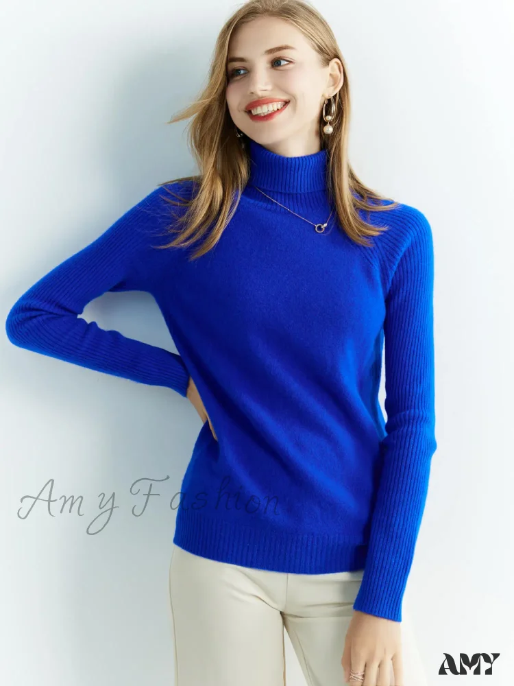 Cashmere Women's Knitted 100% Merino Wool Long Sleeve Vintage Autumn Winter Clothes Cozy Sweater - Image 13