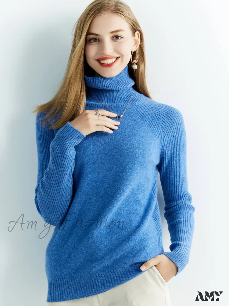 Cashmere Women's Knitted 100% Merino Wool Long Sleeve Vintage Autumn Winter Clothes Cozy Sweater - Image 14