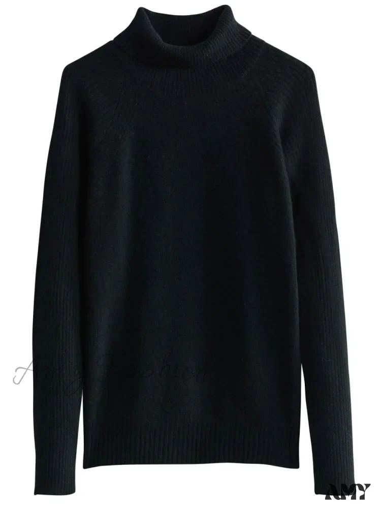 Cashmere Women's Knitted 100% Merino Wool Long Sleeve Vintage Autumn Winter Clothes Cozy Sweater - Image 15