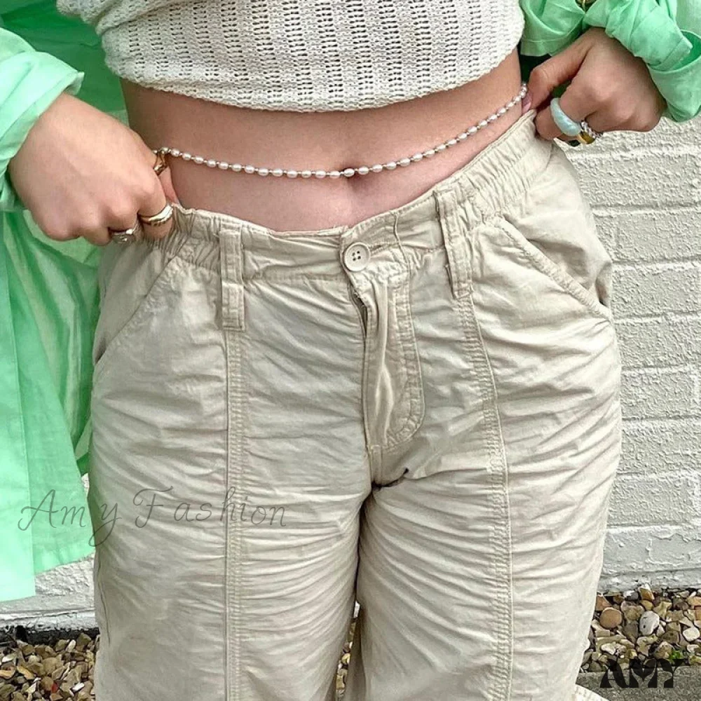 Amy Fashion - Long Straight Casual Cargo Pants - Image 3