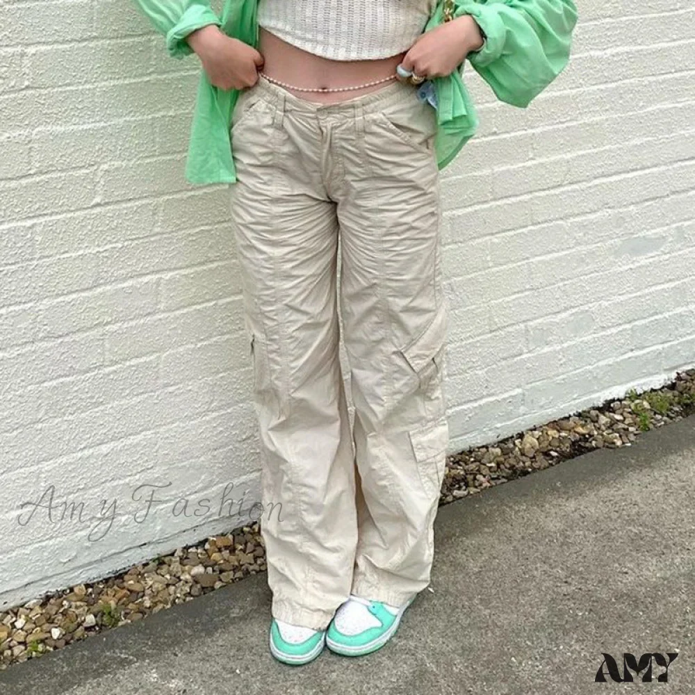 Amy Fashion - Long Straight Casual Cargo Pants - Image 7