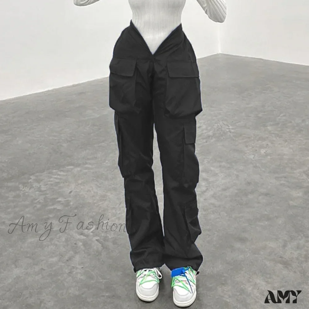 Amy Fashion - Long Straight Casual Cargo Pants - Image 8