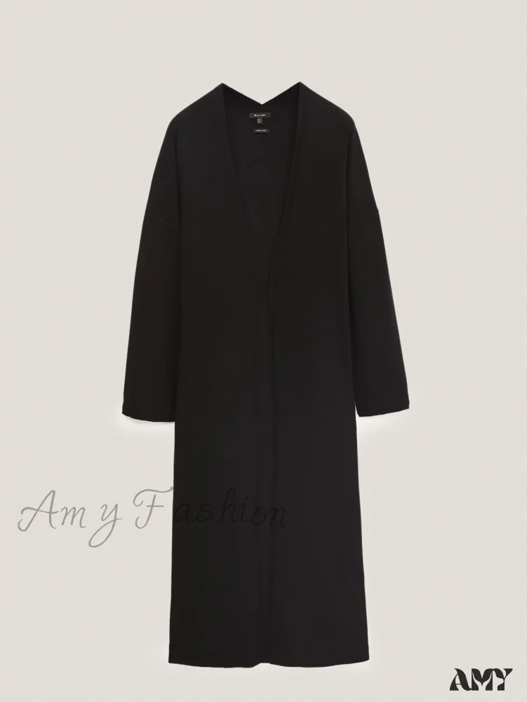 Casual Knitted Long Fashionable Elegant Cozy Comfortable Warm Classic Cardigan - Image 5