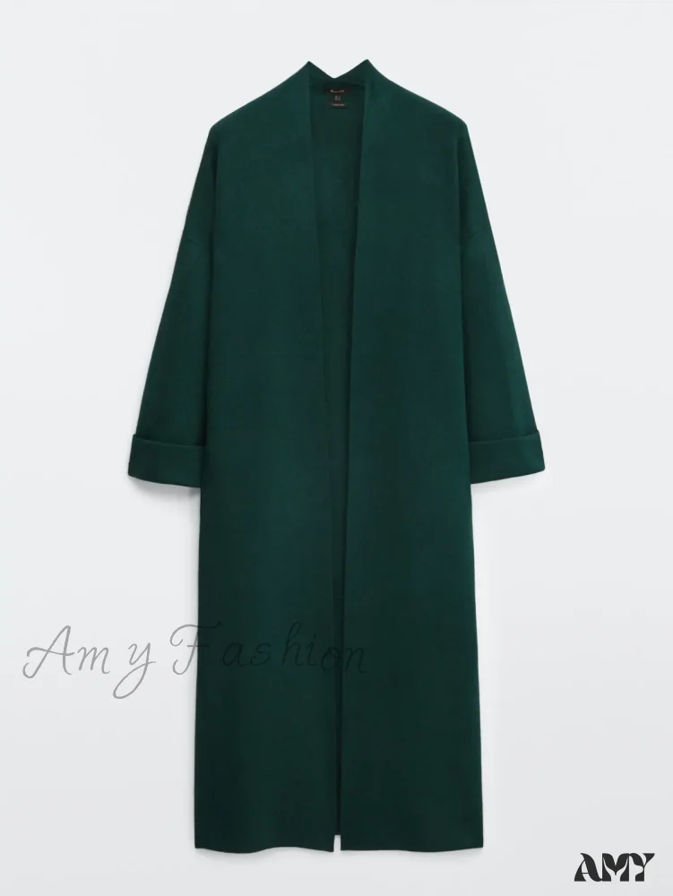 Casual Knitted Long Fashionable Elegant Cozy Comfortable Warm Classic Cardigan - Image 6