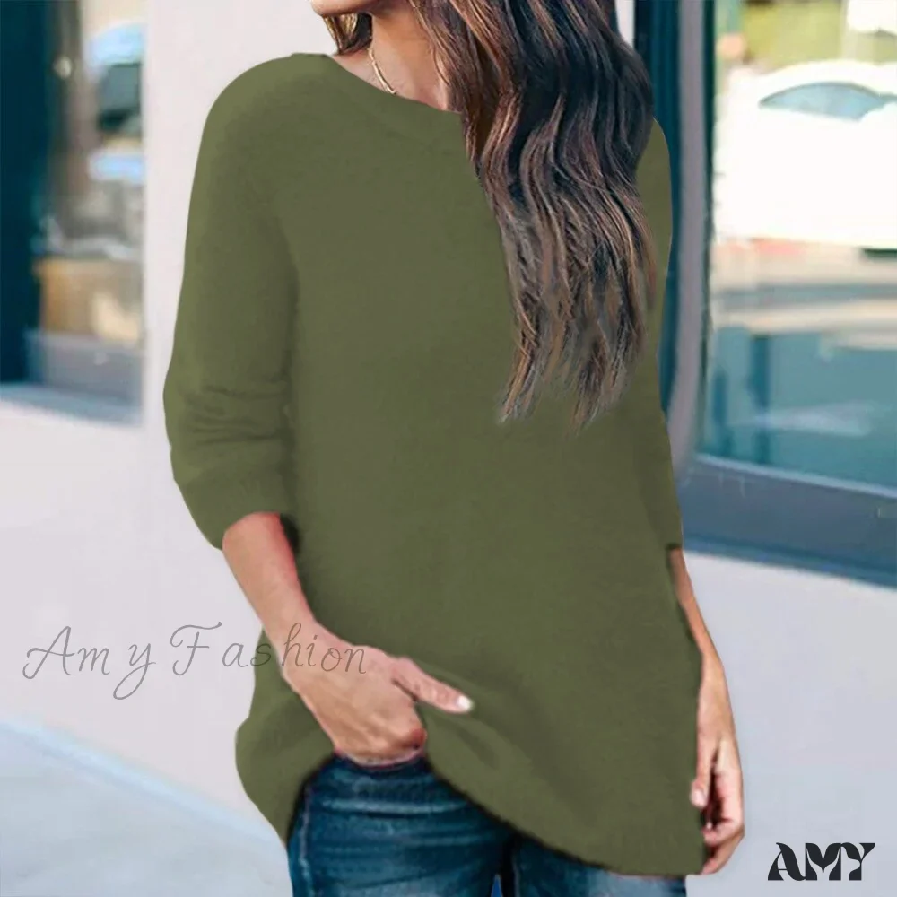 Amy Fashion - Casual V-neck Lace Long Sleeve Sexy Solid Color Shirt - Image 12