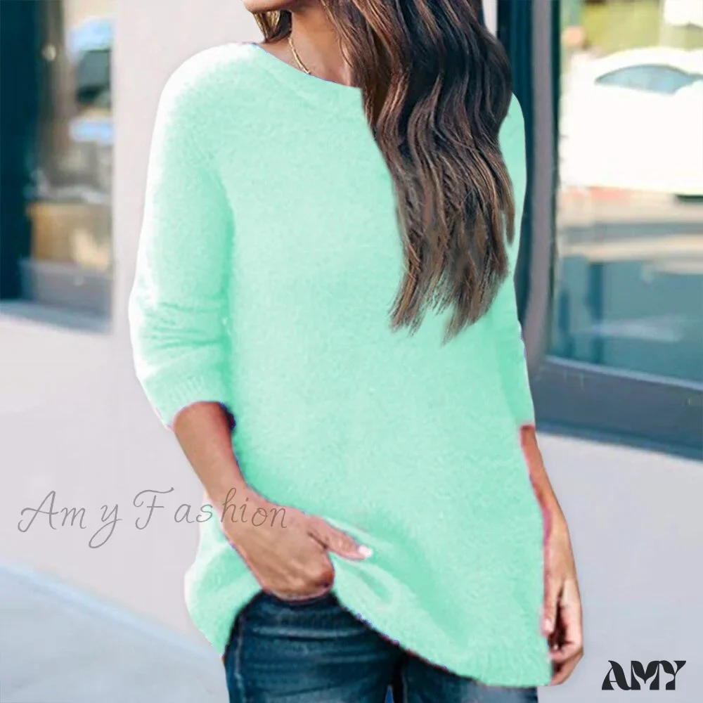 Amy Fashion - Casual V-neck Lace Long Sleeve Sexy Solid Color Shirt - Image 19