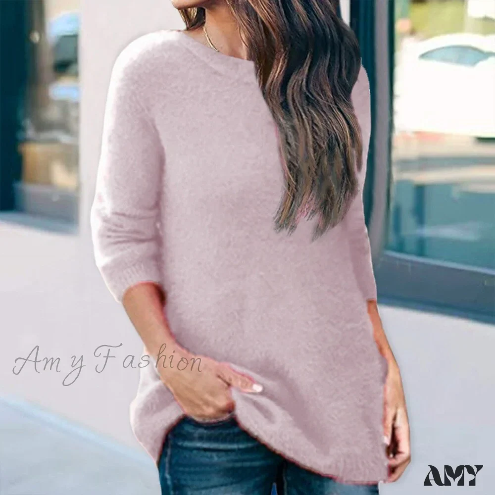 Amy Fashion - Casual V-neck Lace Long Sleeve Sexy Solid Color Shirt - Image 8