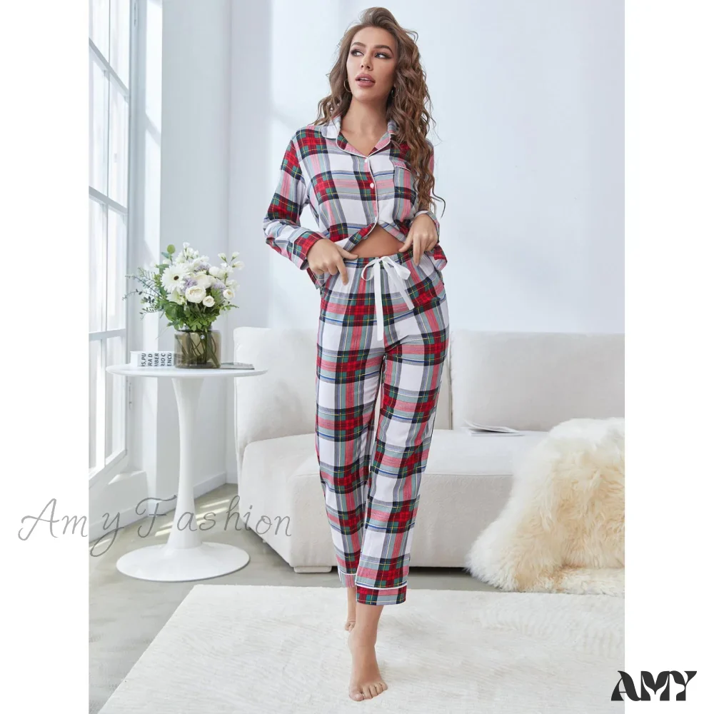 Christmas Long Sleeve Shirt Pajama Nightwear Suit - Image 3