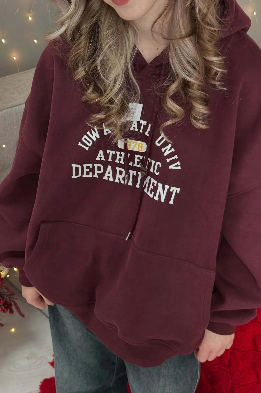 Christmas Vibe Maillard Tone Lazy Hoodie - Image 3