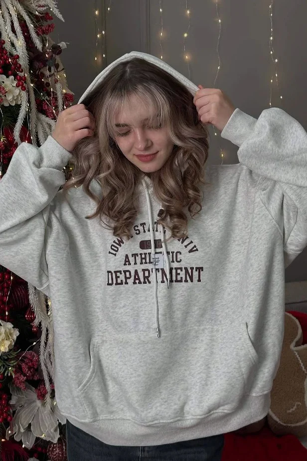 Christmas Vibe Maillard Tone Lazy Hoodie - Image 4