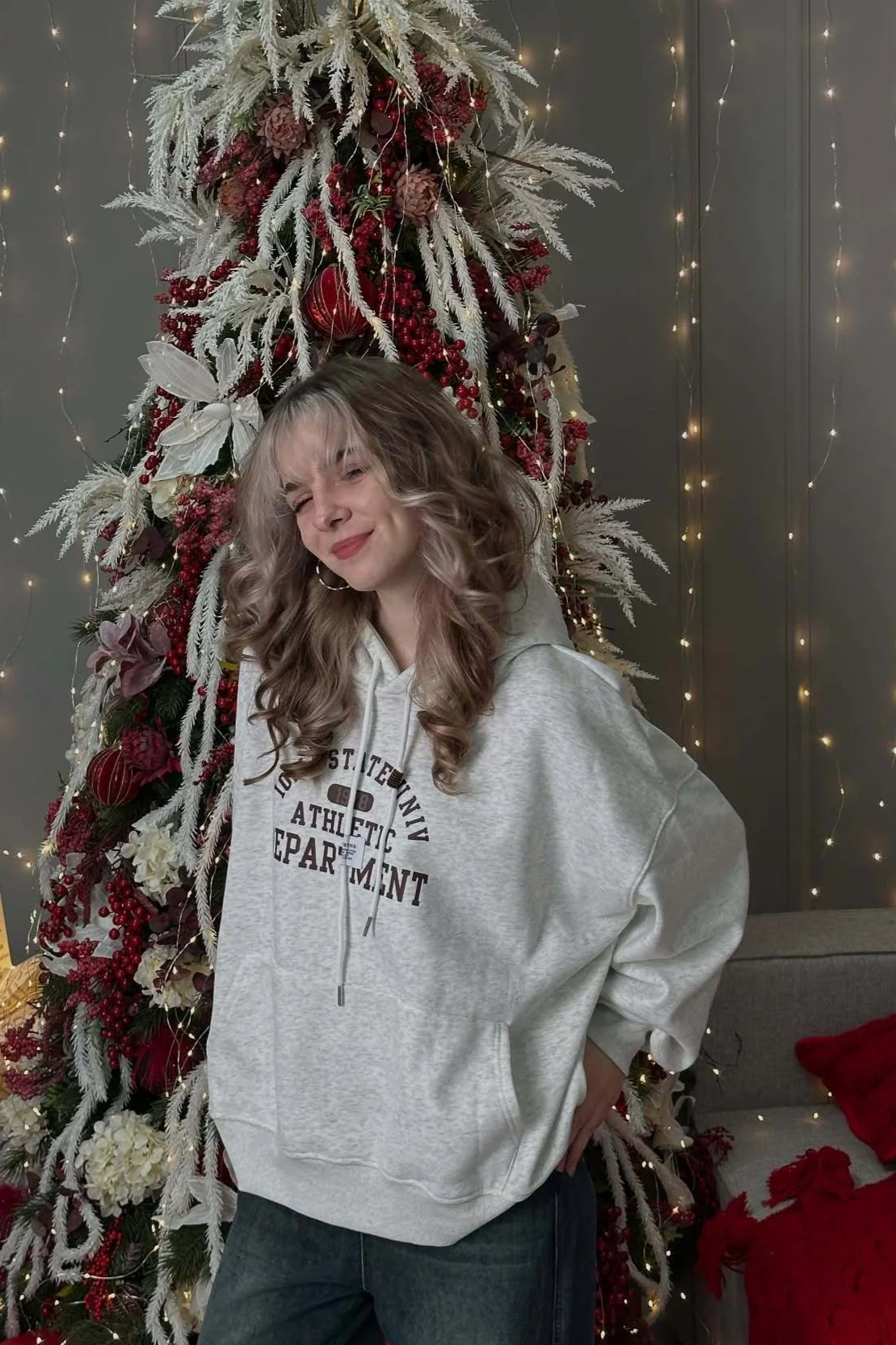 Christmas Vibe Maillard Tone Lazy Hoodie - Image 8