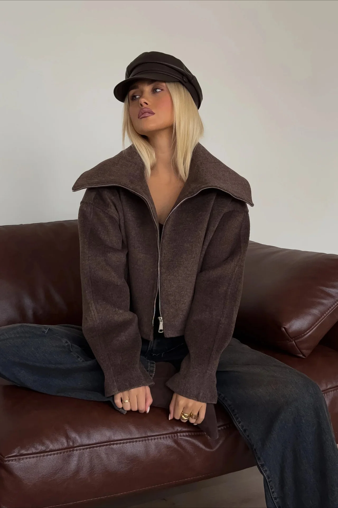 Collared Loose Casual Jacket - Image 5