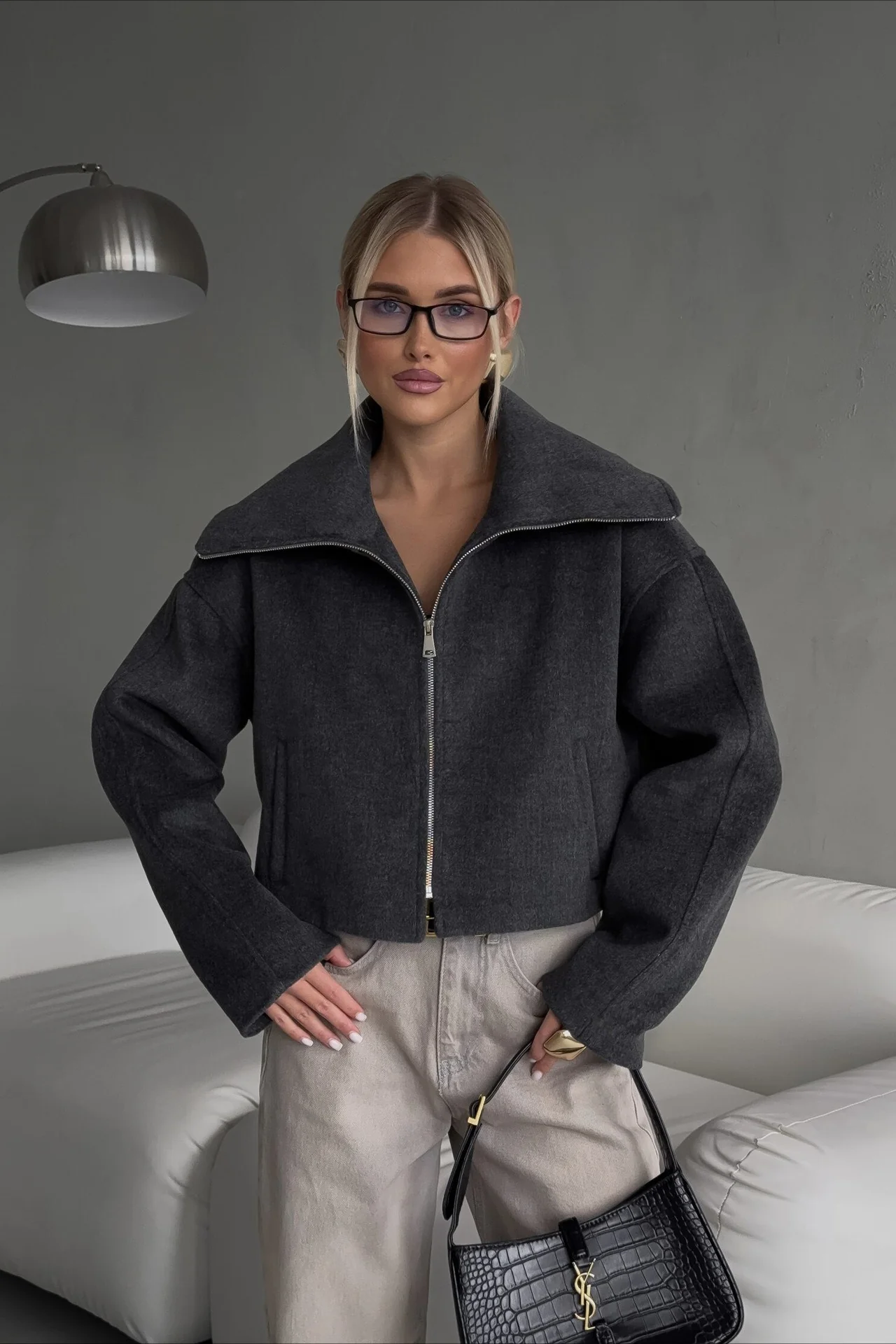 Collared Loose Casual Jacket - Image 8