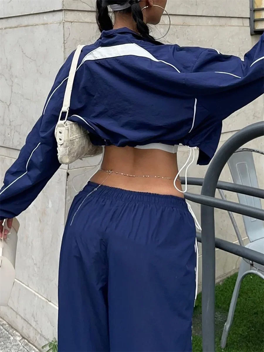 Colorblock Drawstring Wide Pant - Image 3