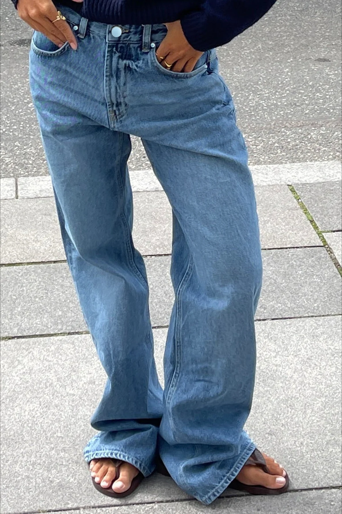 Contrast Patchwork Y2K Retro Star Back Casual Jeans - Image 14