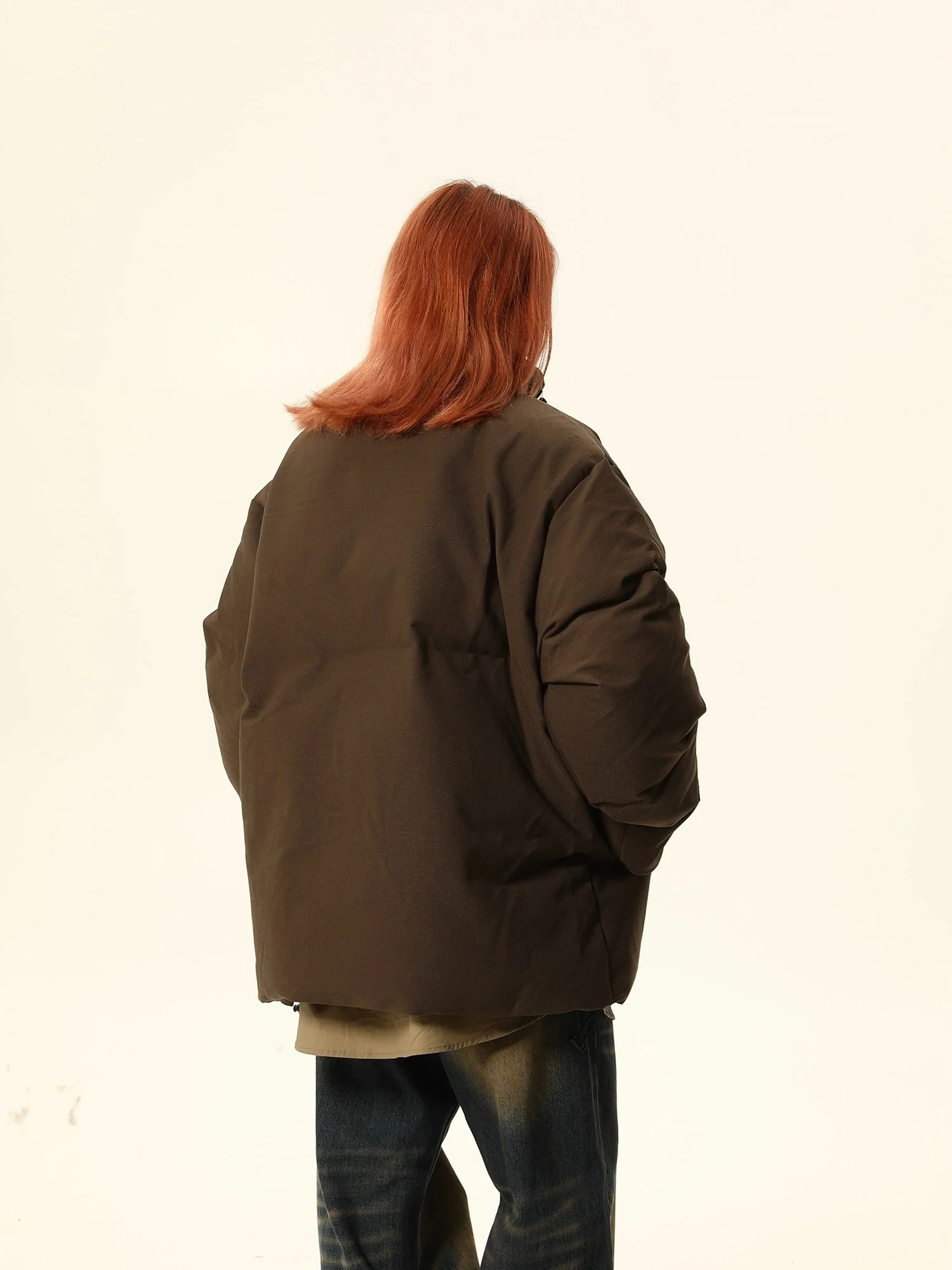 Stand-Up Collar Oversized Puffer Jacket - Image 6