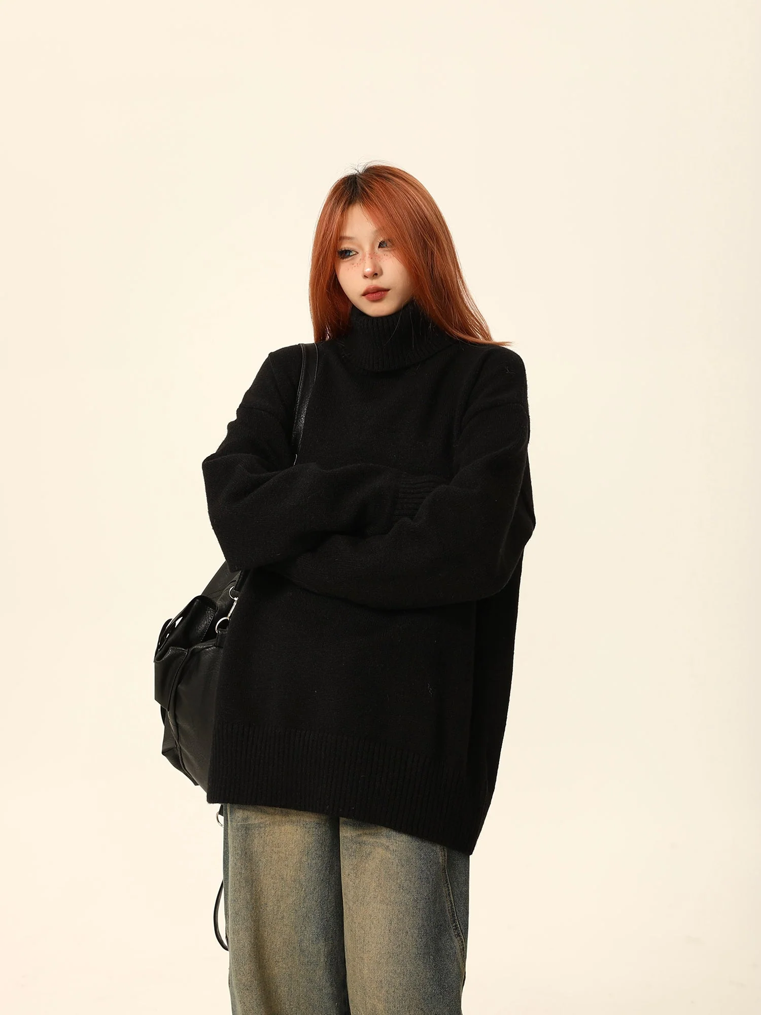 Turtleneck Boyfriend Sweater - Image 3