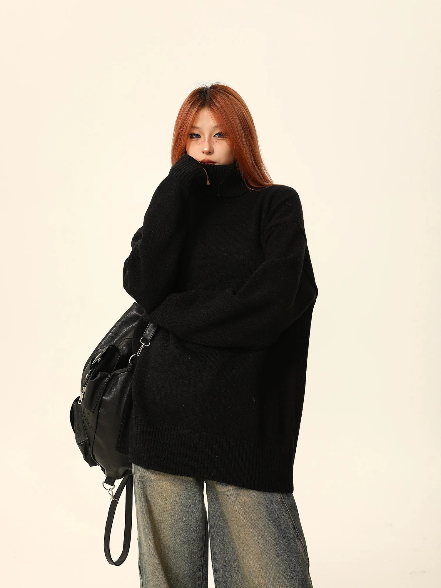 Turtleneck Boyfriend Sweater - Image 4