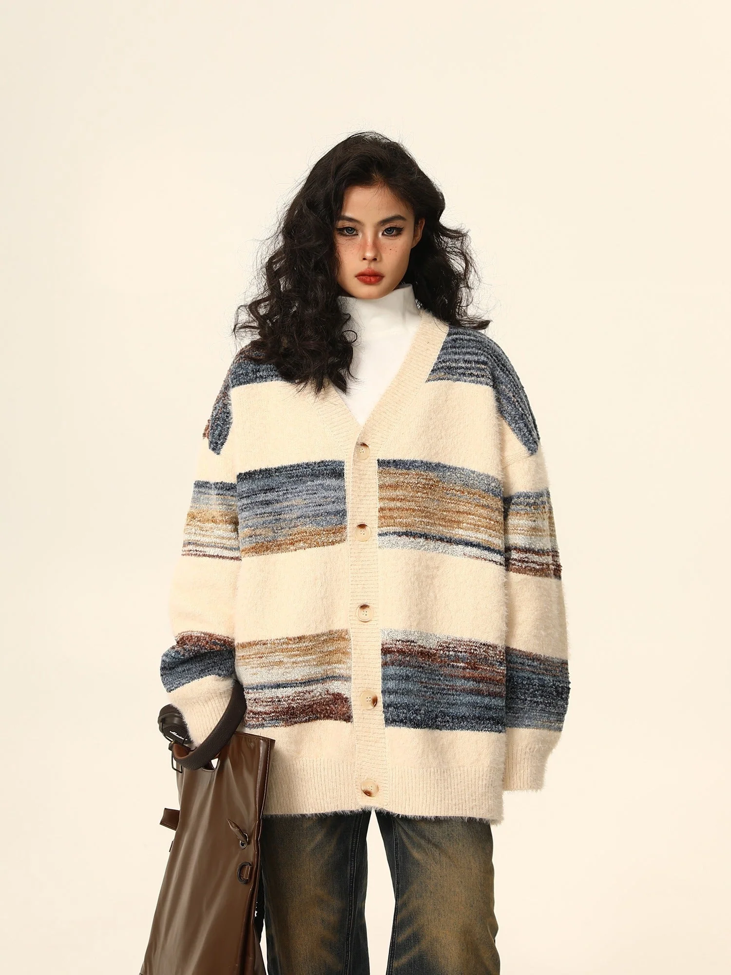 Striped Mohair Cardigan - Image 2