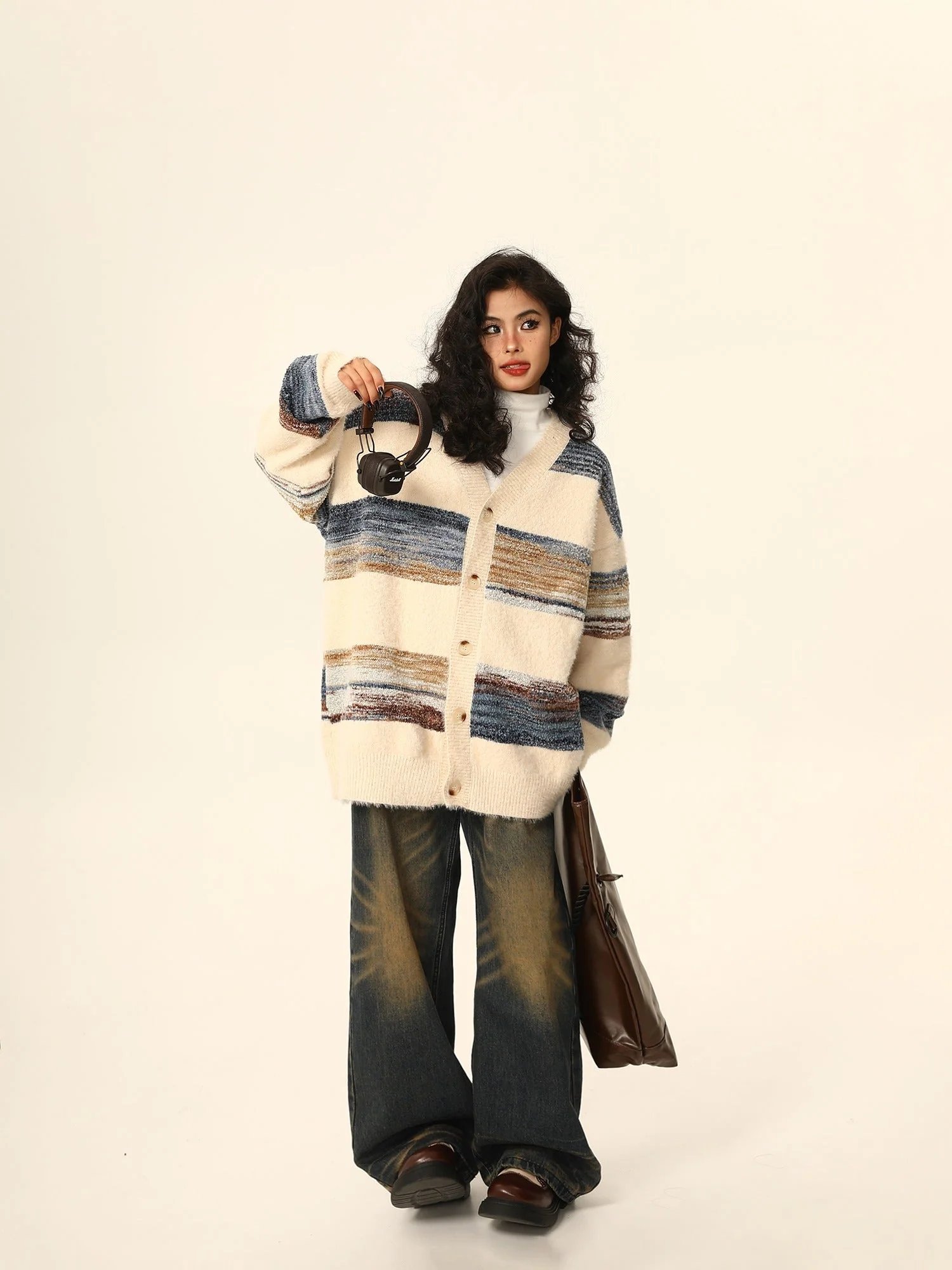 Striped Mohair Cardigan - Image 5