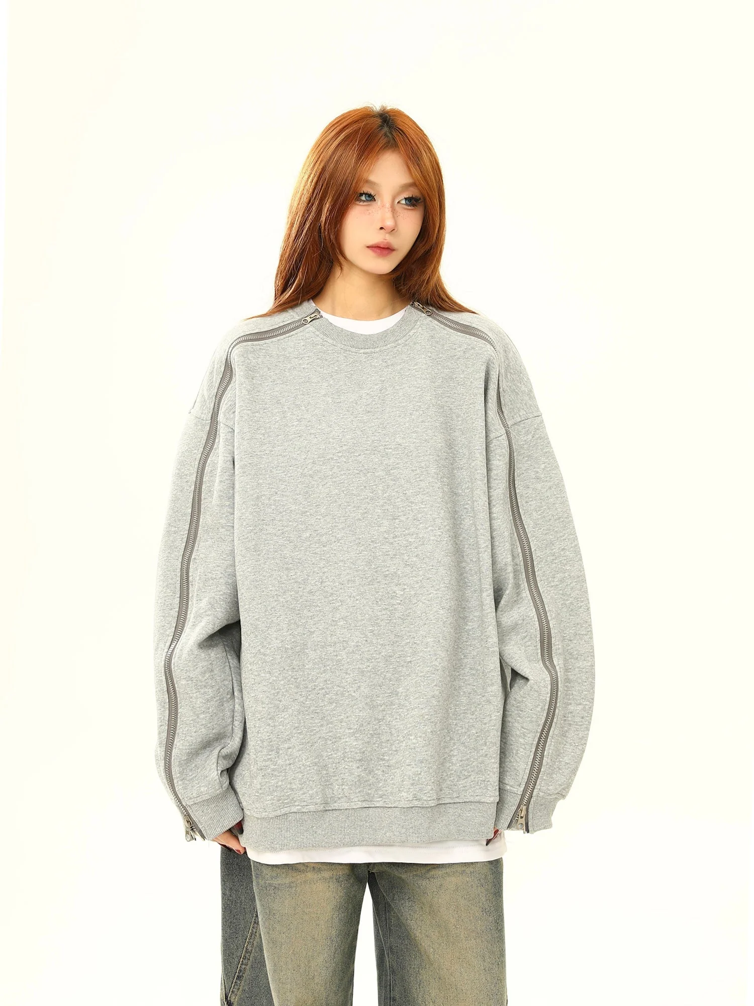 Side Zip Detail Sweatshirt - Image 3