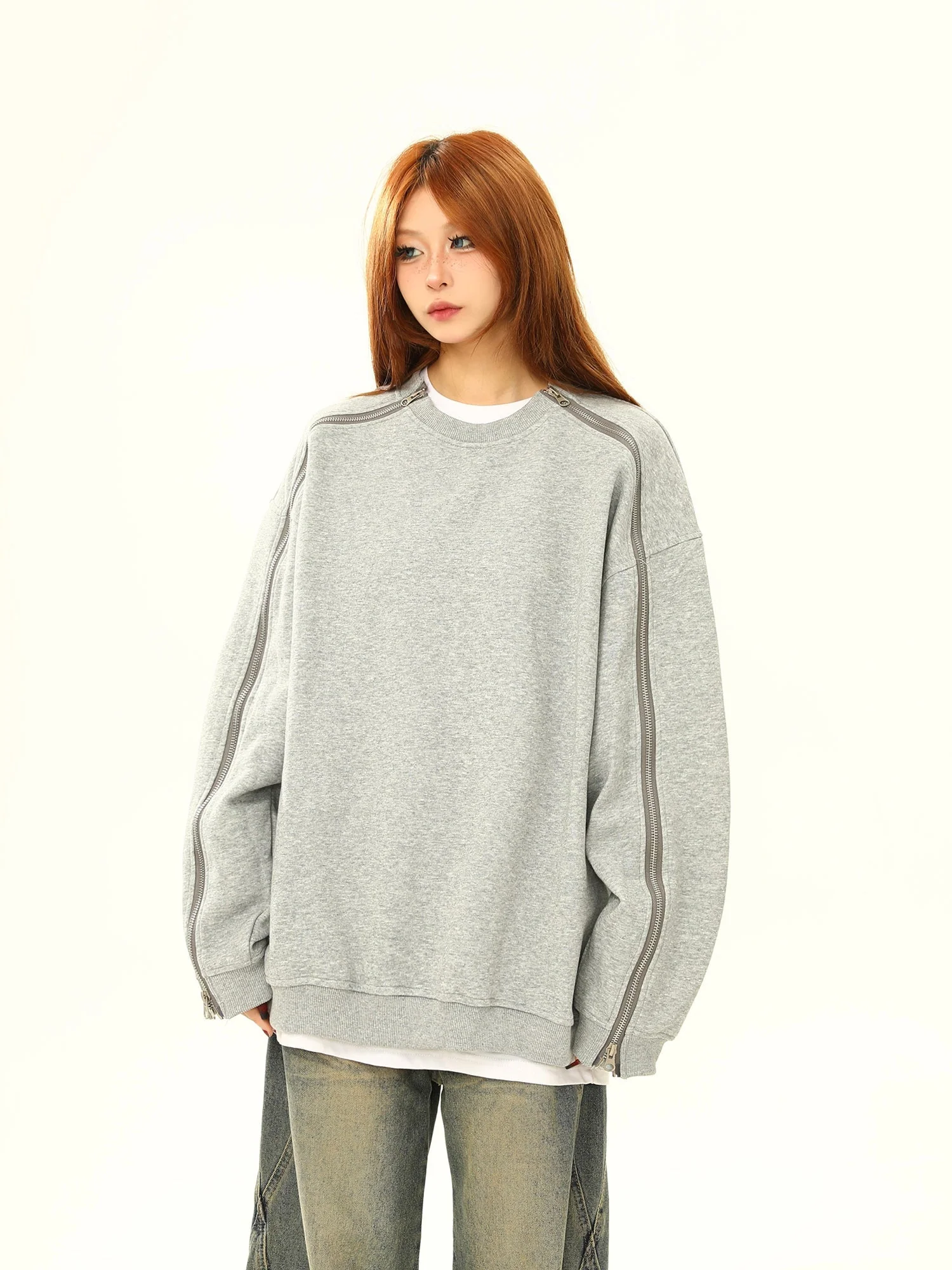 Side Zip Detail Sweatshirt - Image 4