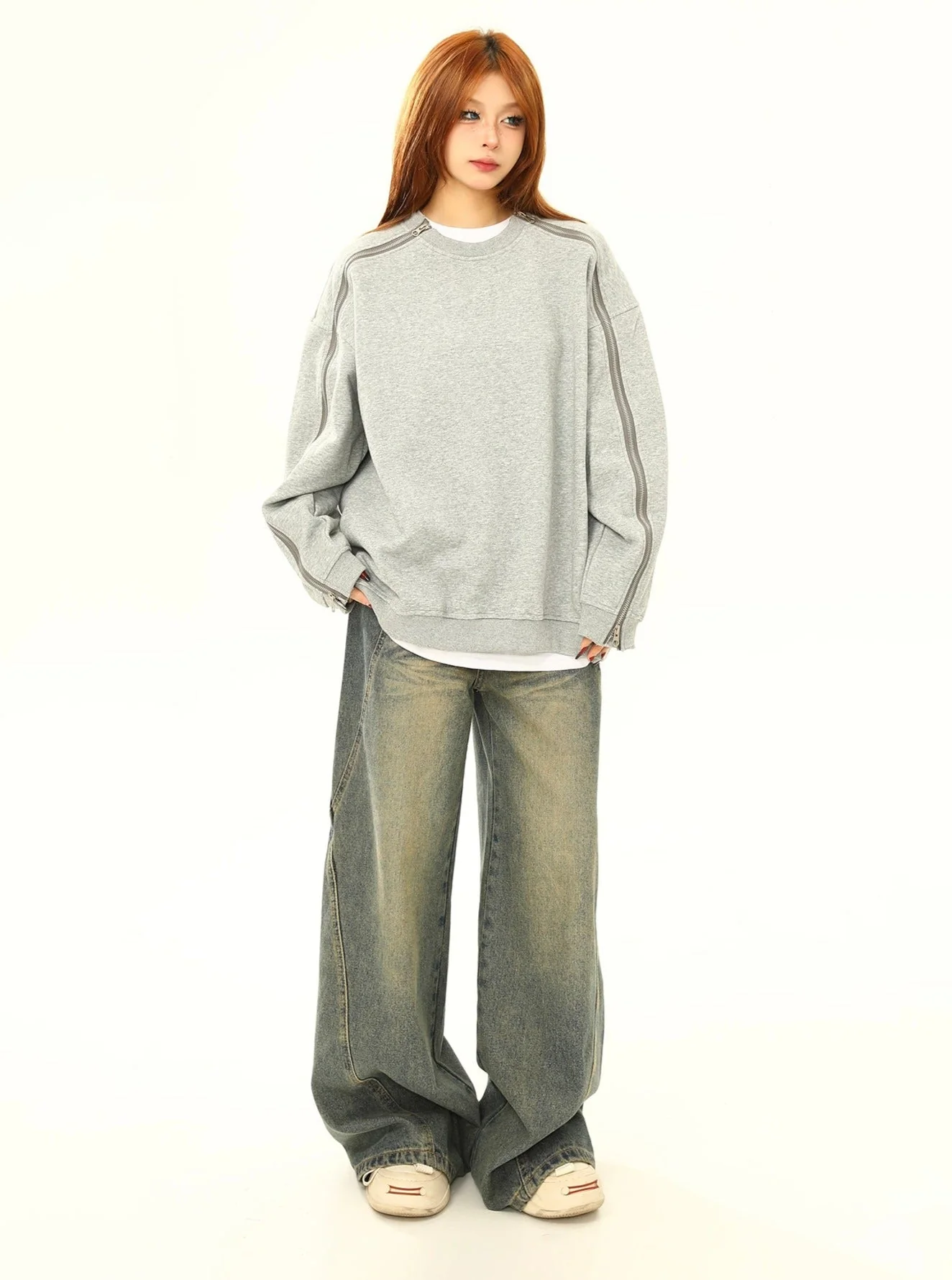 Side Zip Detail Sweatshirt - Image 6