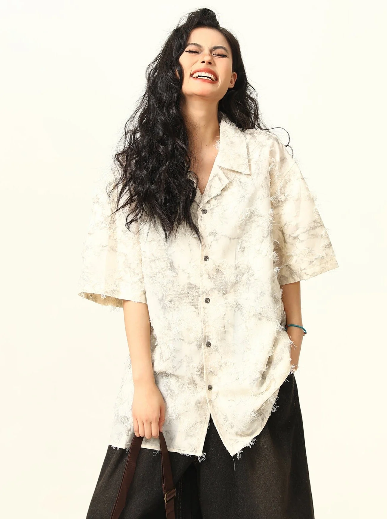 Raw Edge Floral Shirt - Image 3