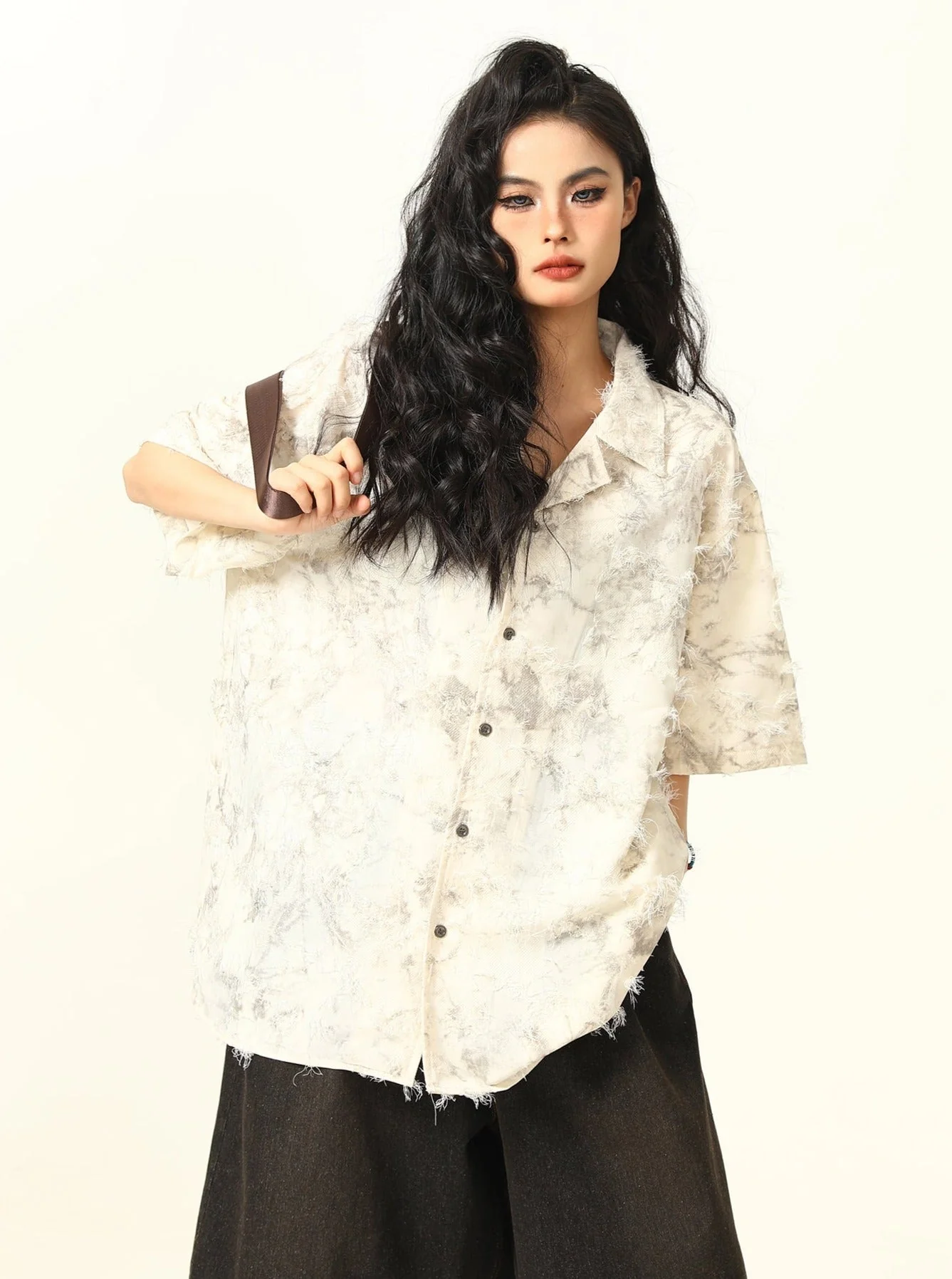 Raw Edge Floral Shirt - Image 4