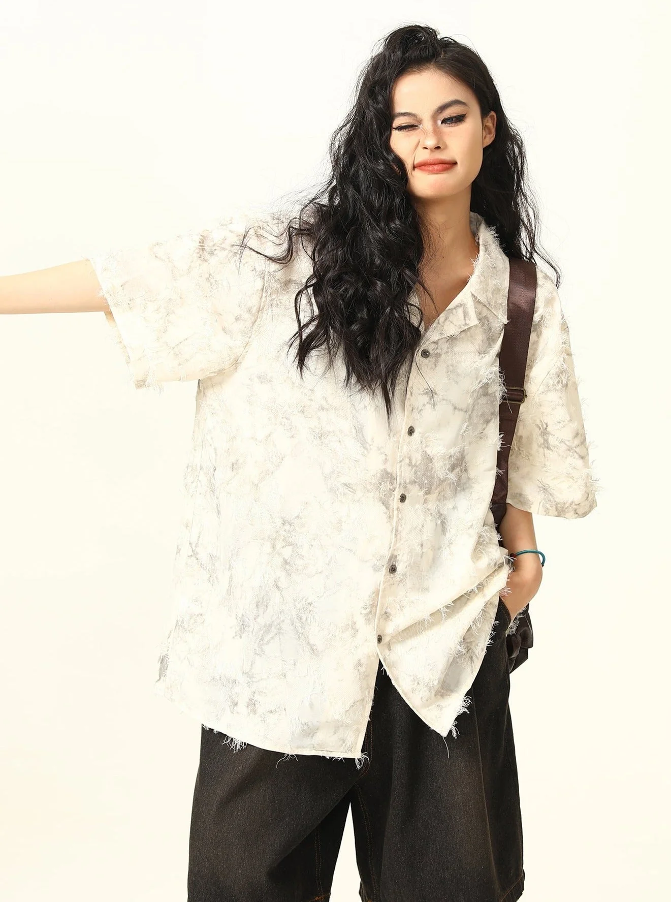 Raw Edge Floral Shirt - Image 5