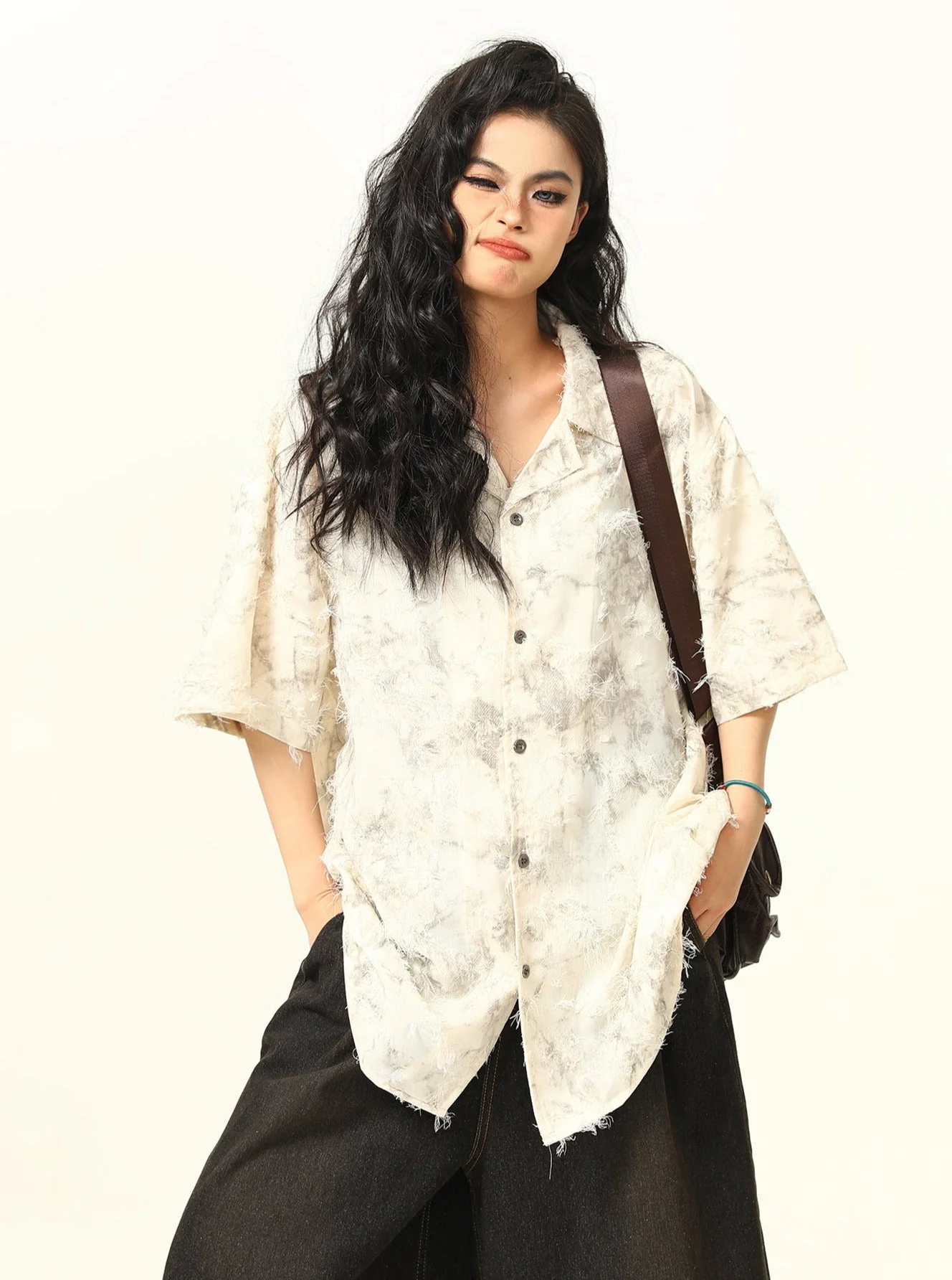 Raw Edge Floral Shirt - Image 6