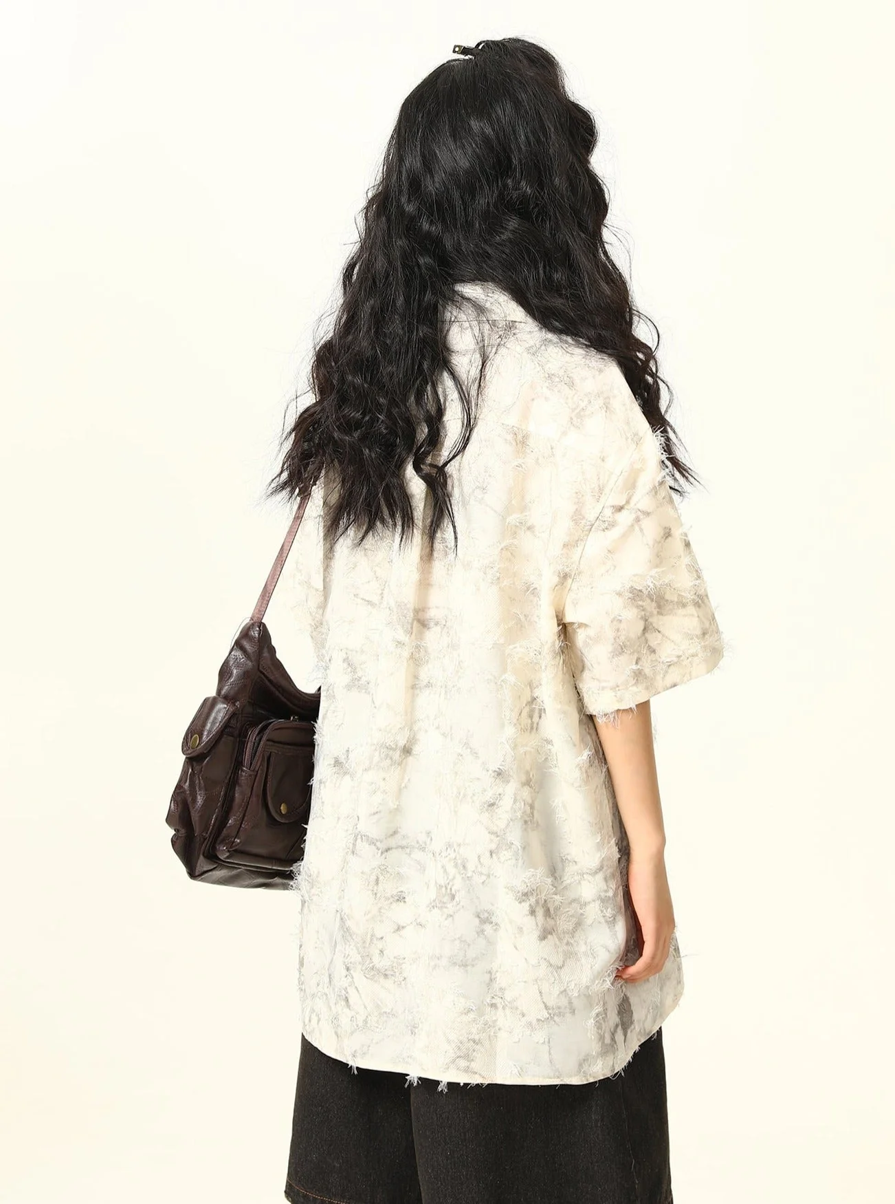 Raw Edge Floral Shirt - Image 7