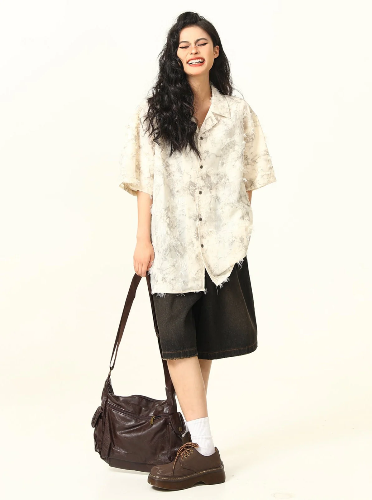 Raw Edge Floral Shirt - Image 9