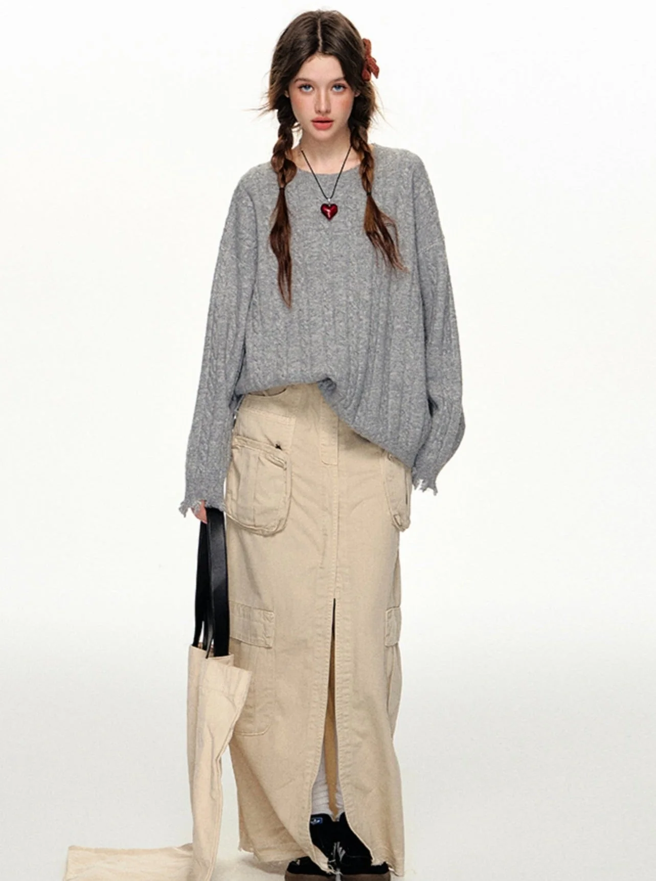 Autumn Solid Color Sweater And Inner Vest Set - Image 18