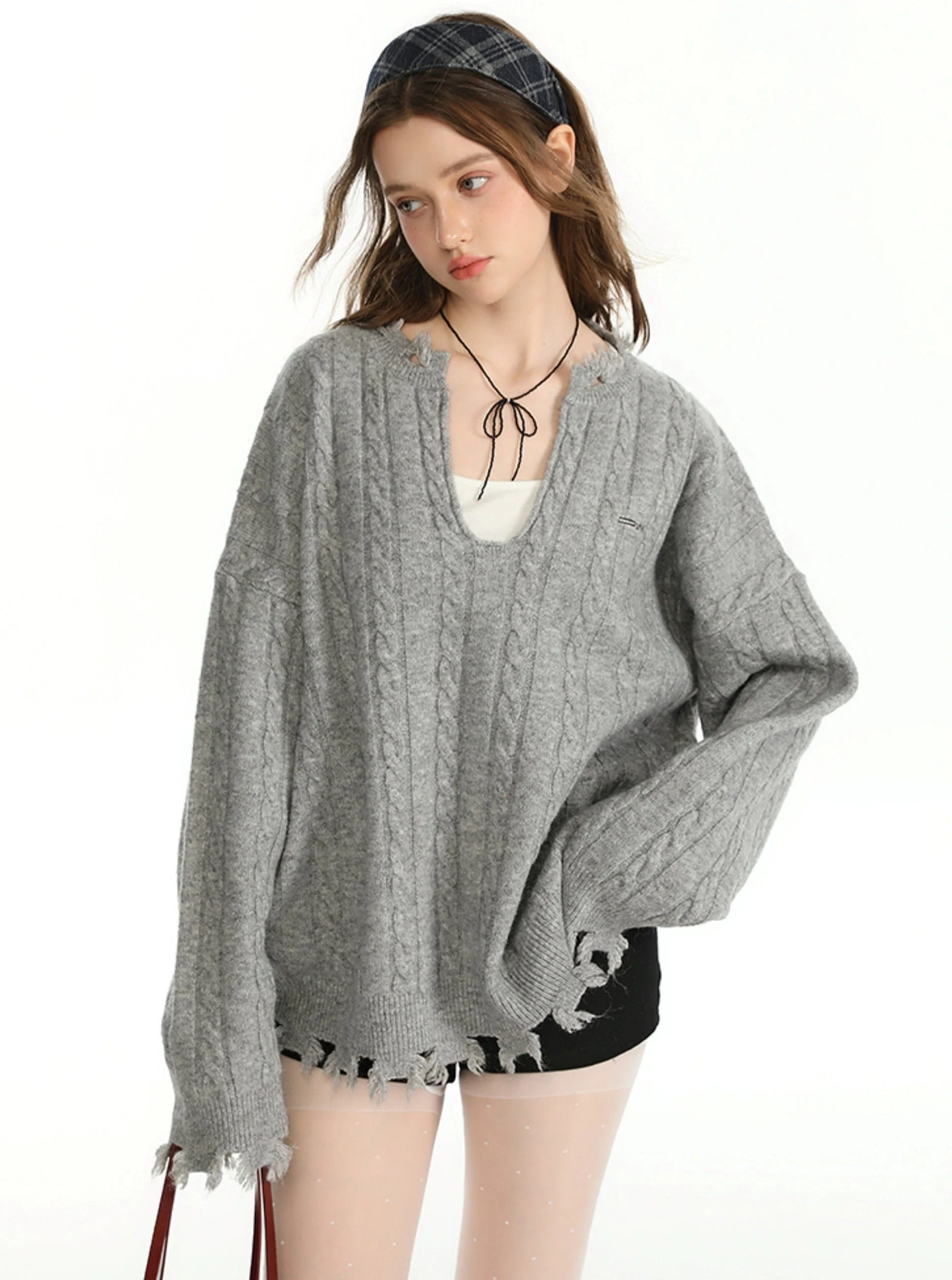 Autumn Solid Color Sweater And Inner Vest Set - Image 6