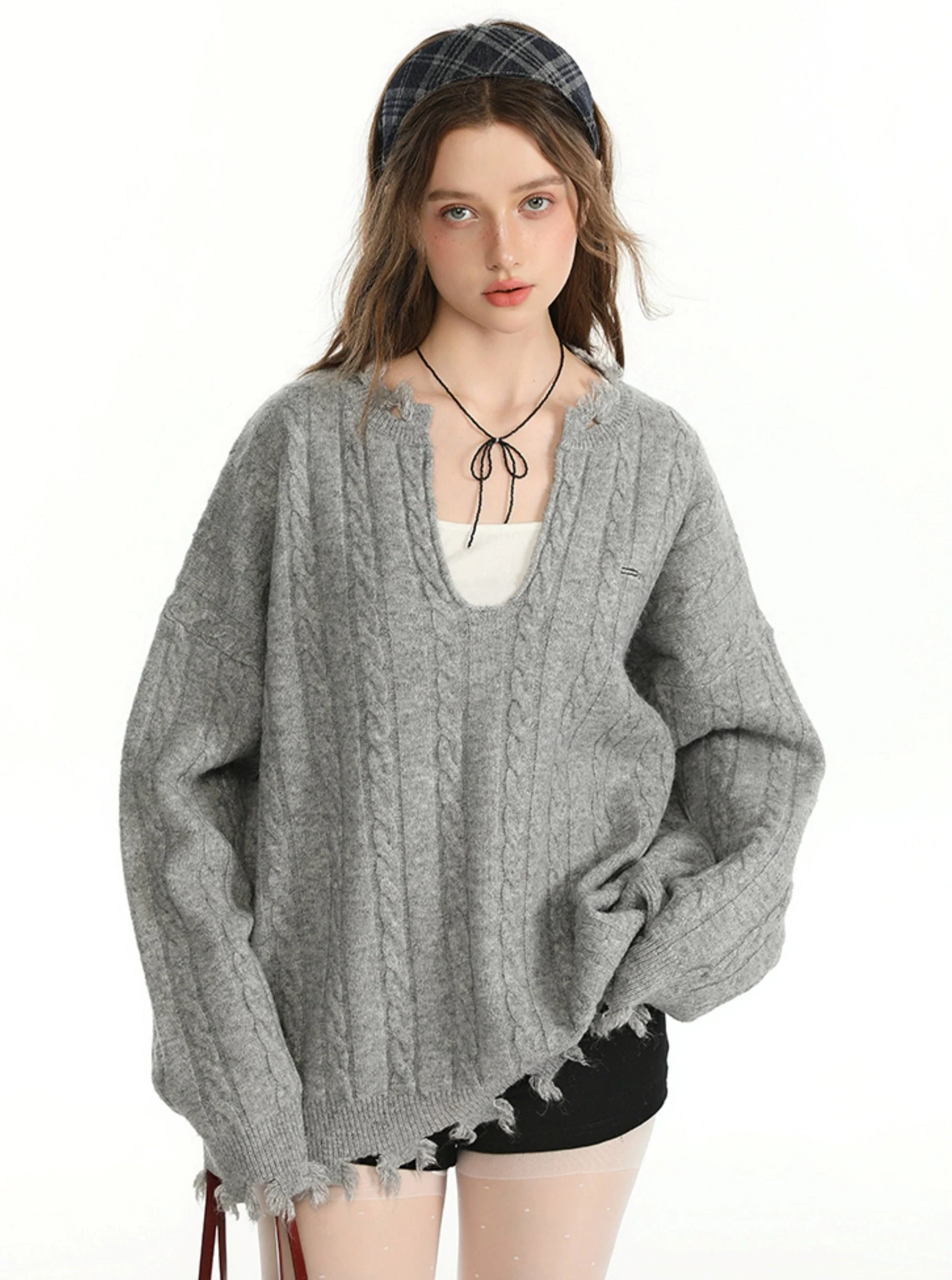 Autumn Solid Color Sweater And Inner Vest Set - Image 7