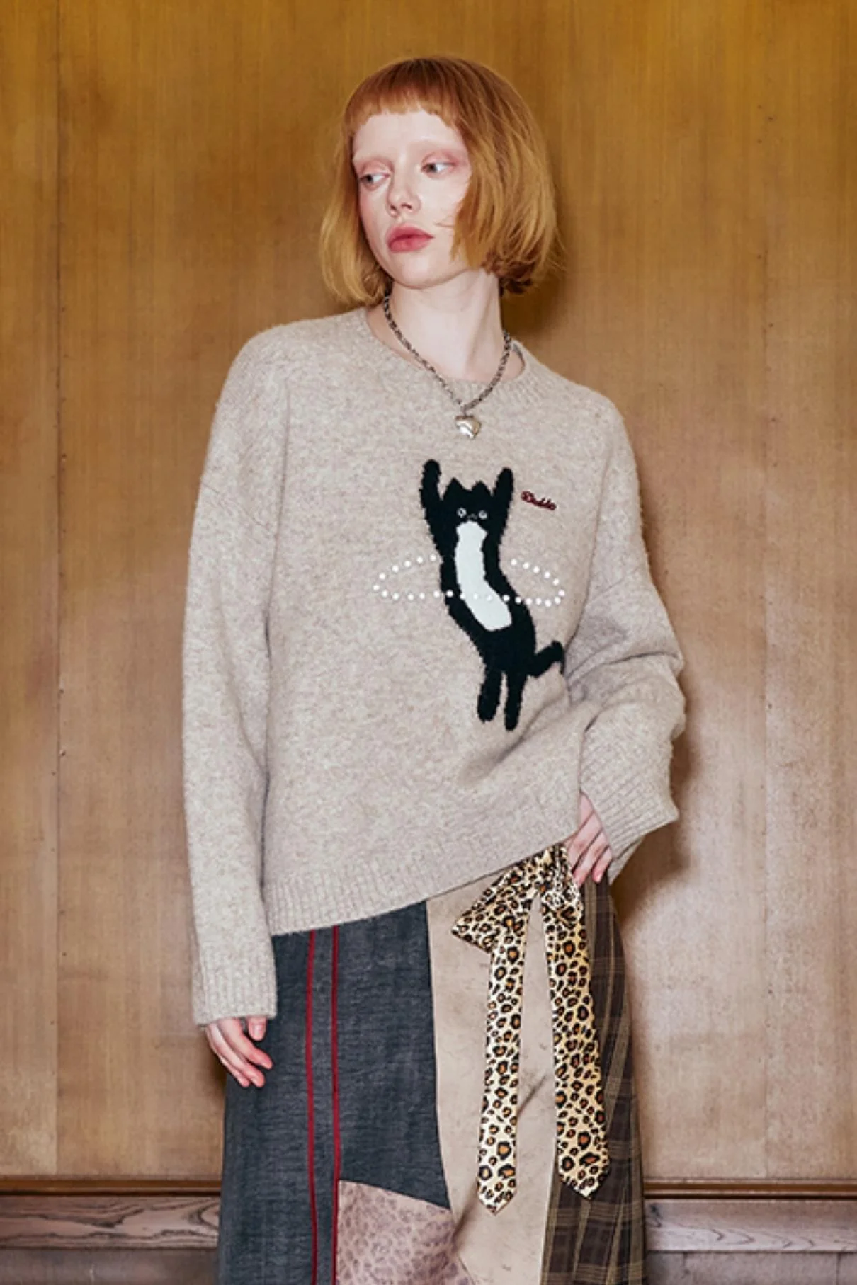 Dancing Cat Knitted Sweater - Image 13