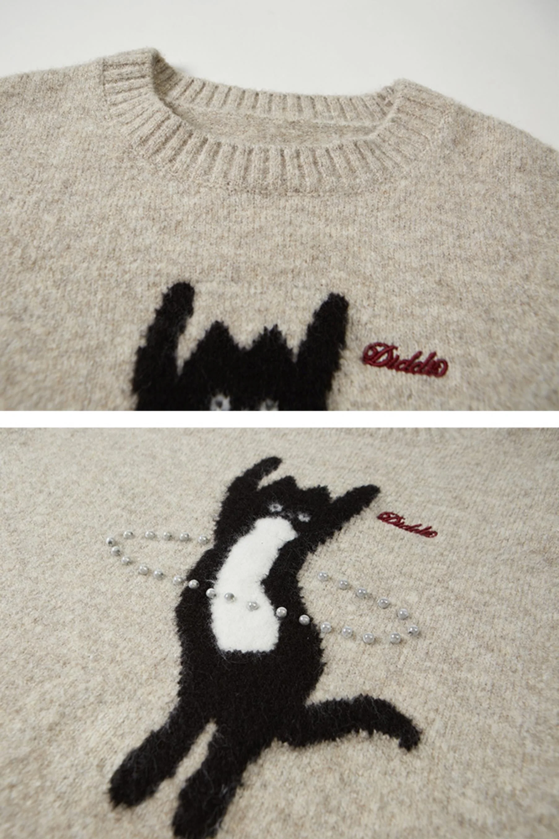 Dancing Cat Knitted Sweater - Image 17