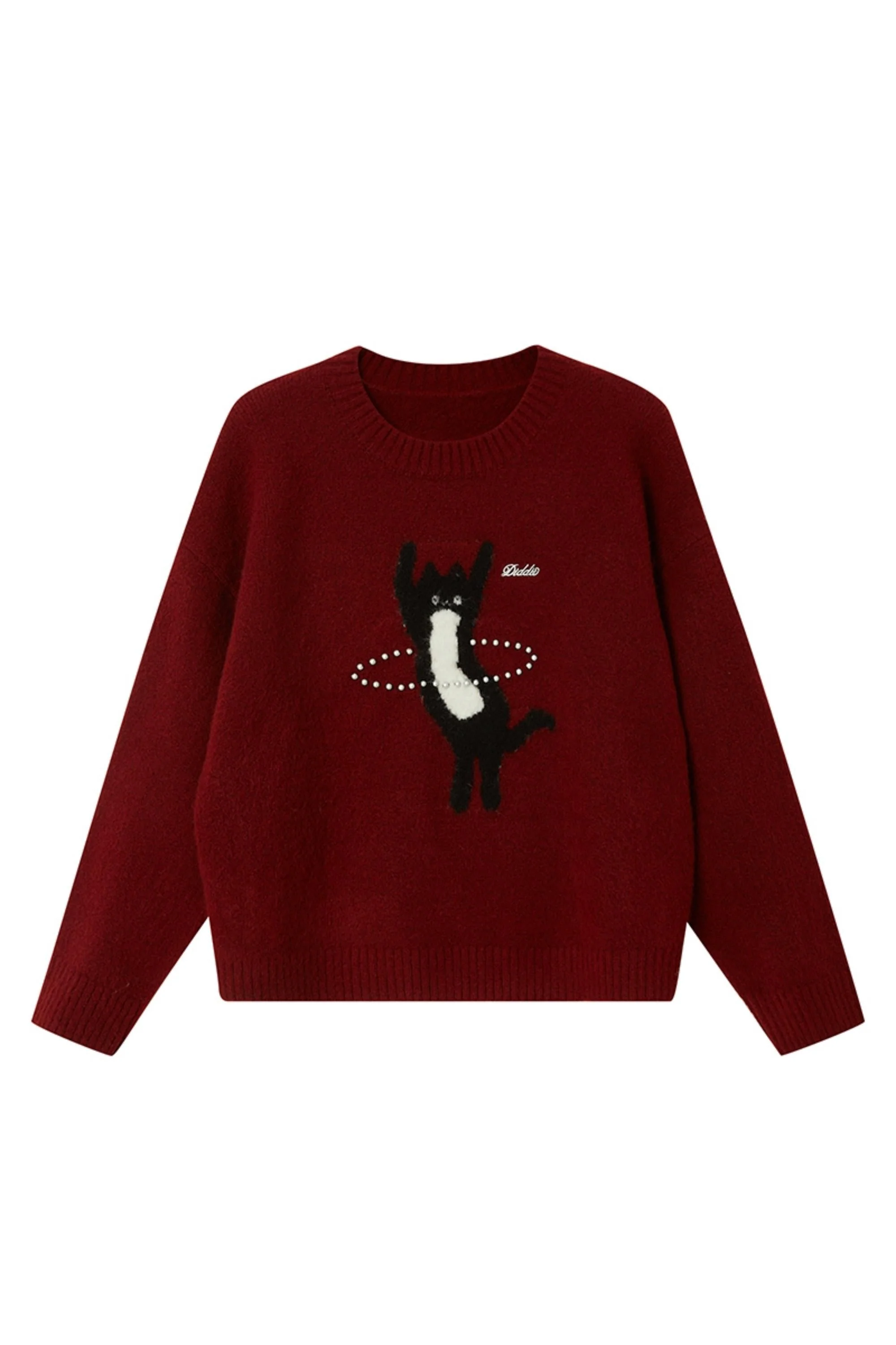 Dancing Cat Knitted Sweater - Image 20