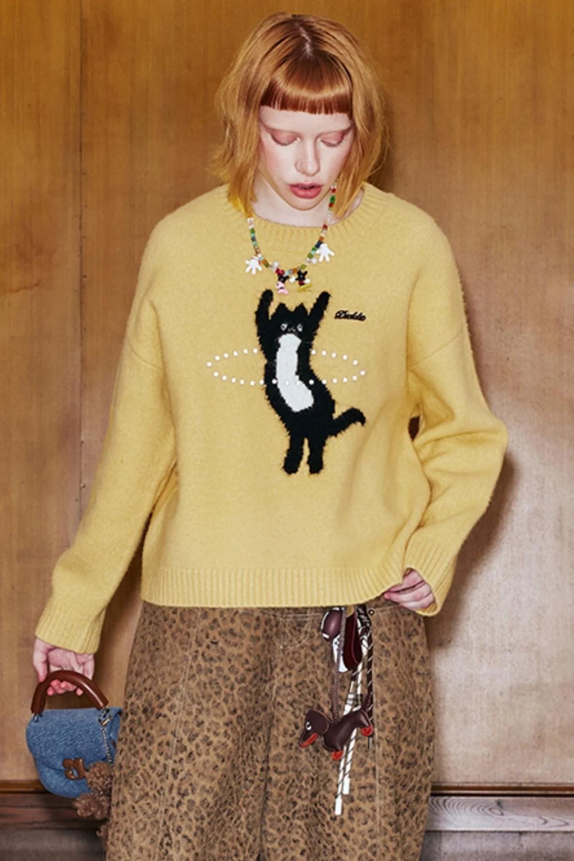 Dancing Cat Knitted Sweater - Image 6
