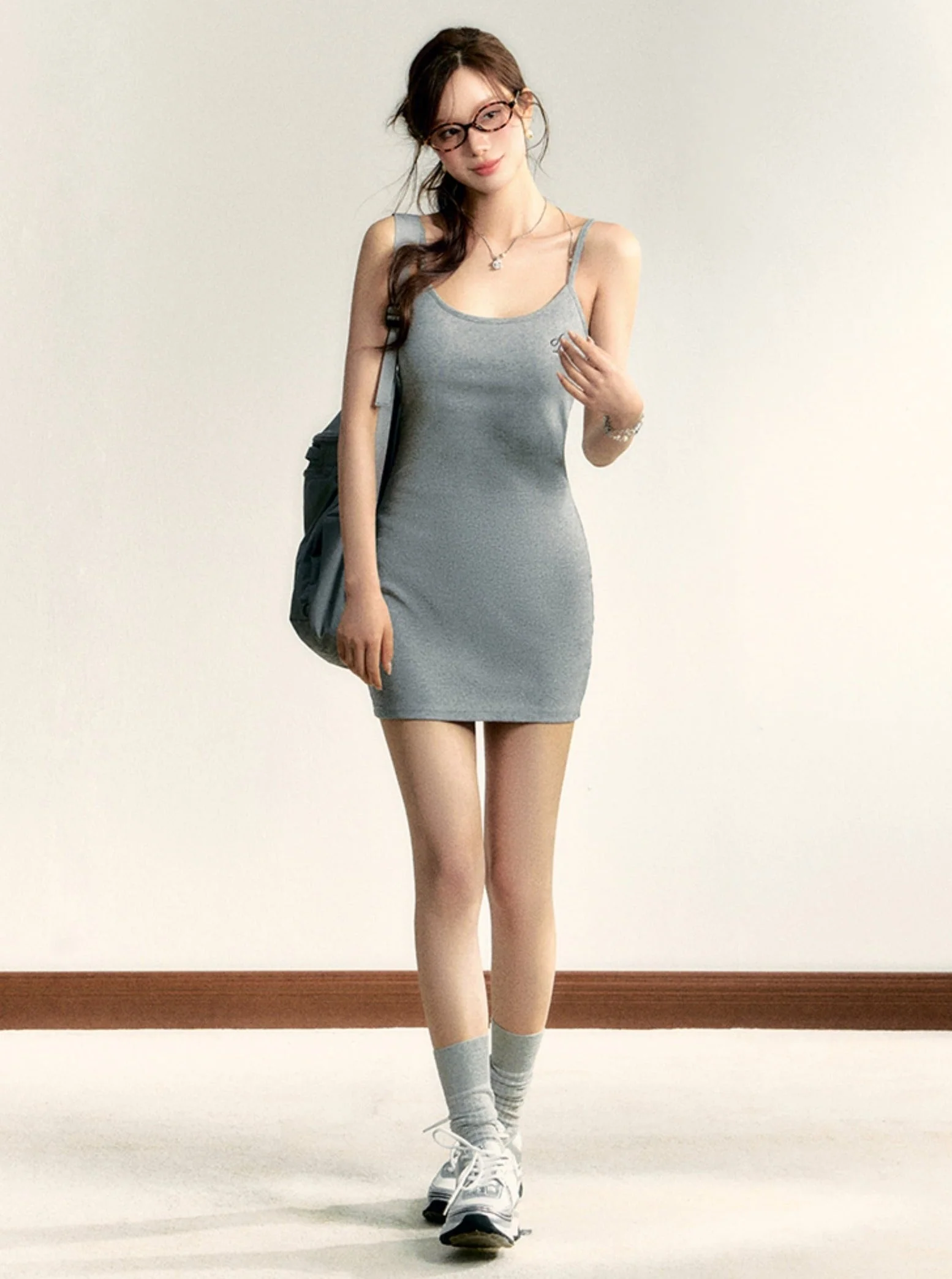 Fitted Spaghetti Strap Mini Dress - Soft Jersey Bodycon Tank Dress - Image 6