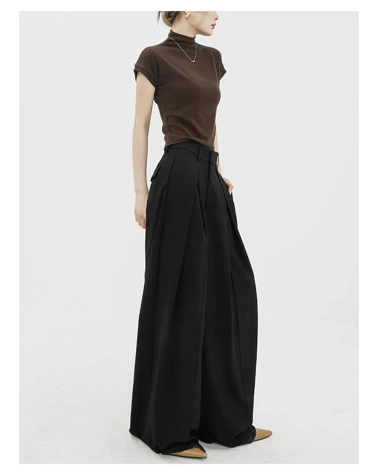 Dramatic Noir Wide-Leg Palazzo Pants - Image 13